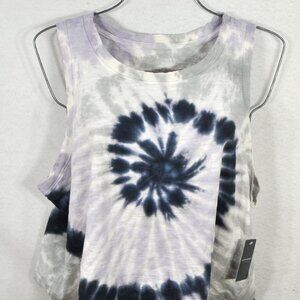 Share Lucky Brand Women’s Top L Tie Dye Multicolor Sleeveless Cropped Y2K Shirt